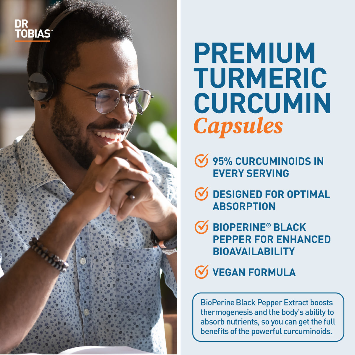 premium turmeric curcumin capsules - 95% curcuminoids in every serving, designed for optimal absorption, bioperine, vegan
