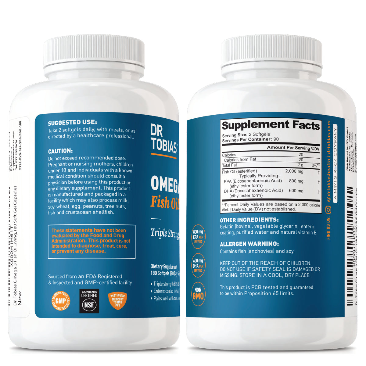 Triple Strength Omega 3 Fish Oil